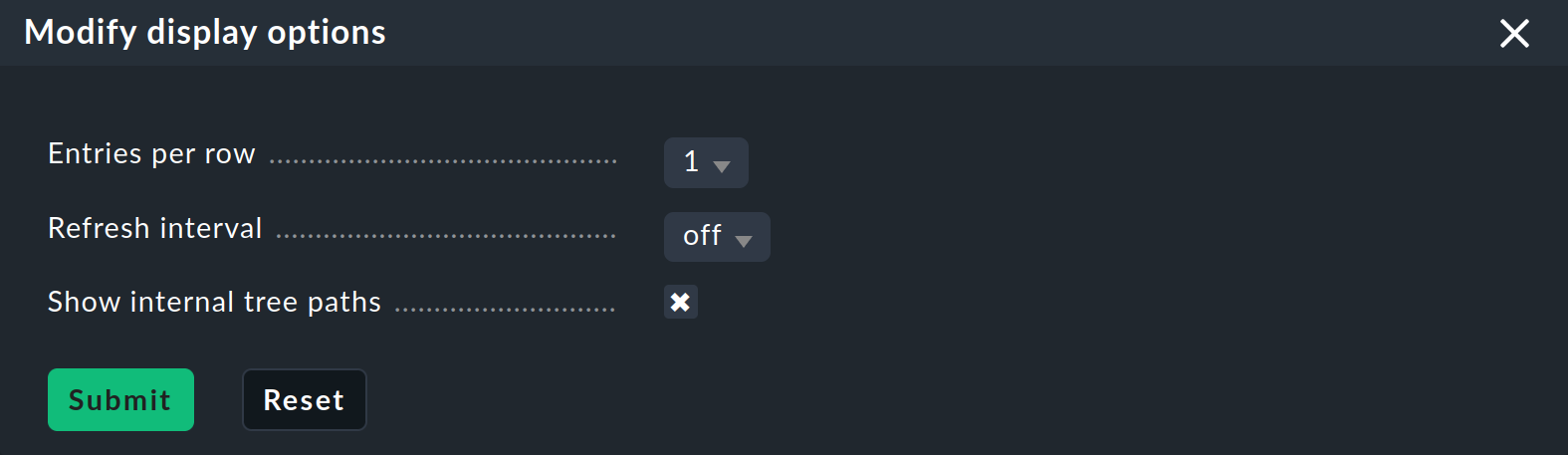 Option for displaying inventory paths.