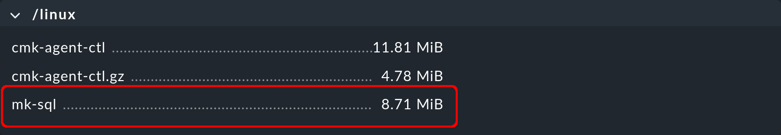 Selection of the agent plug-in in Checkmk.