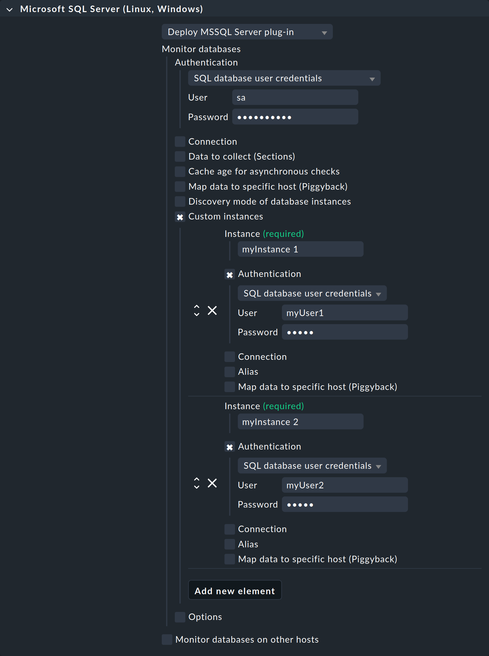 “Multiple MSSQL instances in the Agent Bakery rule.”
