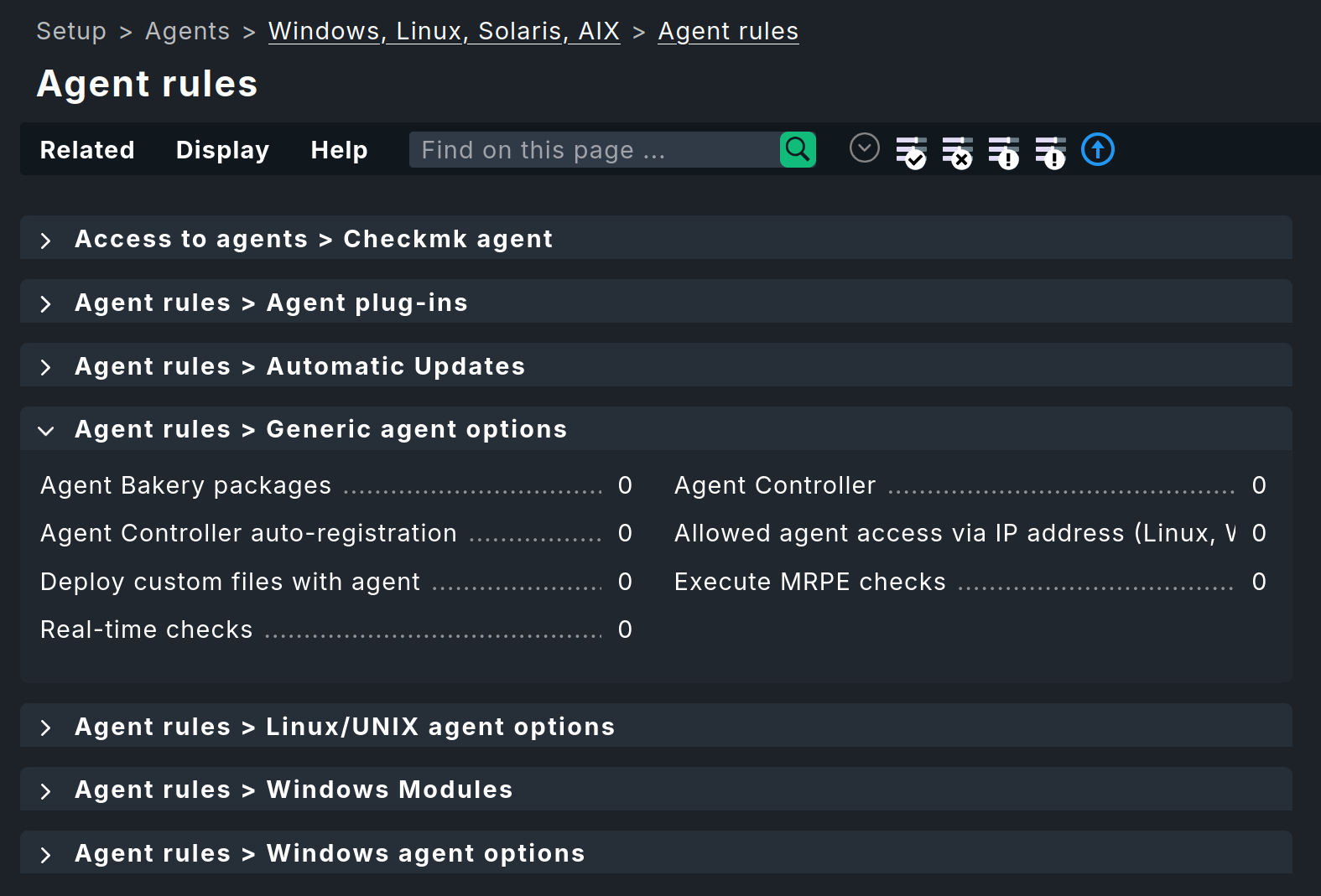 List of rules for the agents.