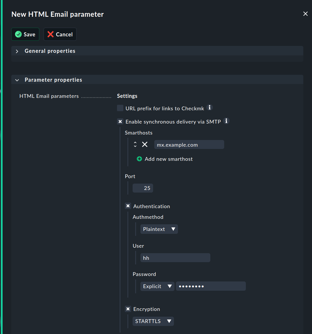 Notification method with synchronous email delivery options.
