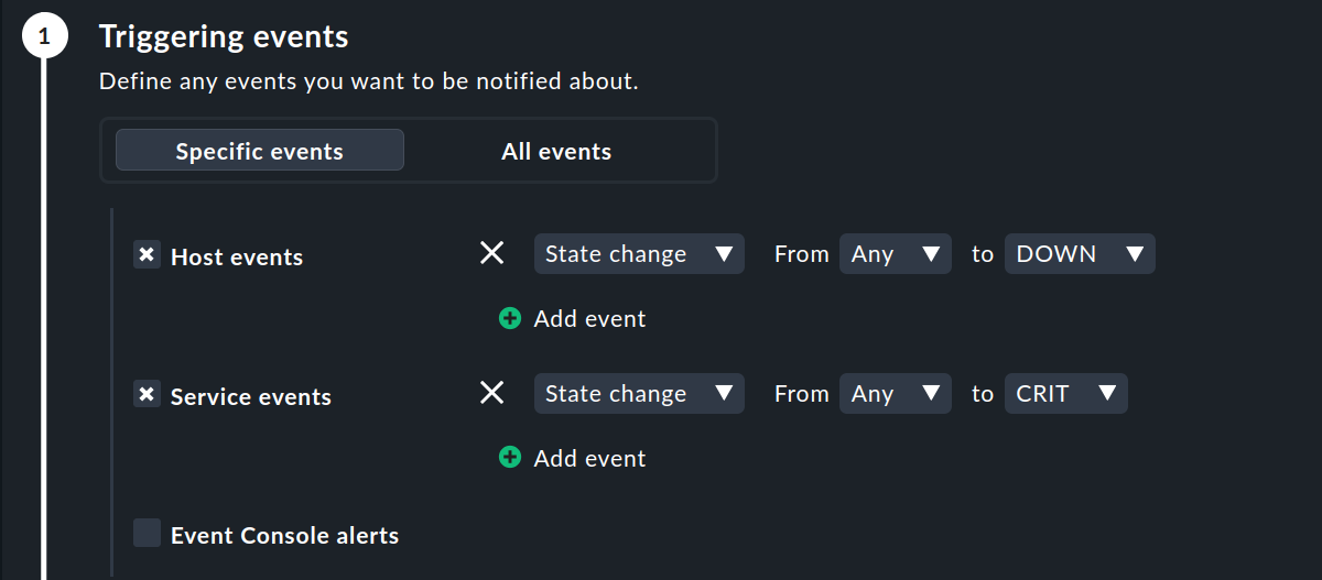 “Rule with extended conditions for creating a notification.”