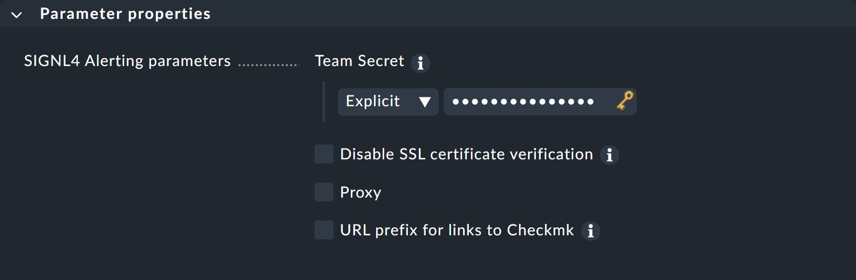 The notification method settings for SIGNL4.