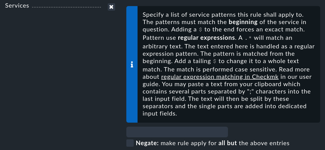 regexes servicematch