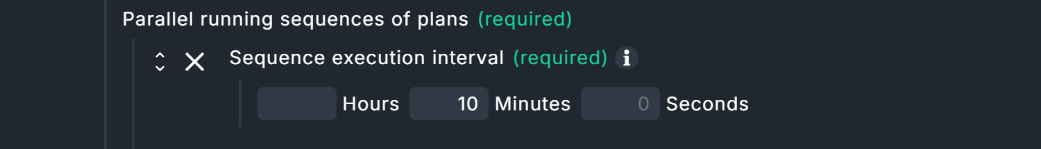 Execution interval for sequences.
