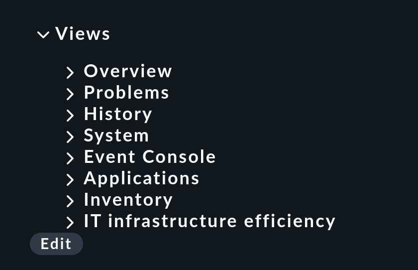 'Views' snap-in of the sidebar.