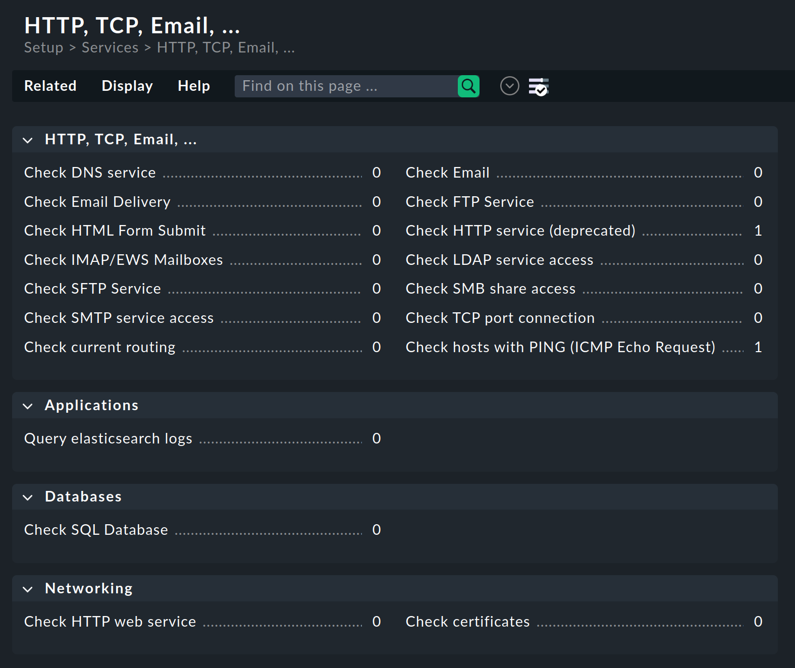 active checks rulesets