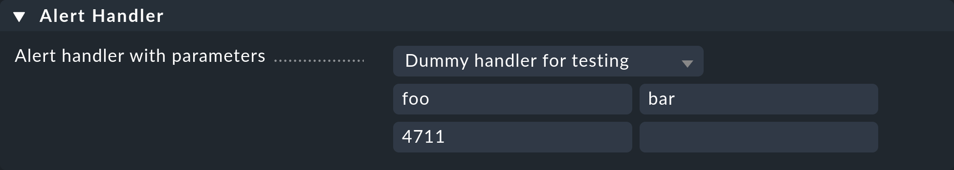 alert handler arguments