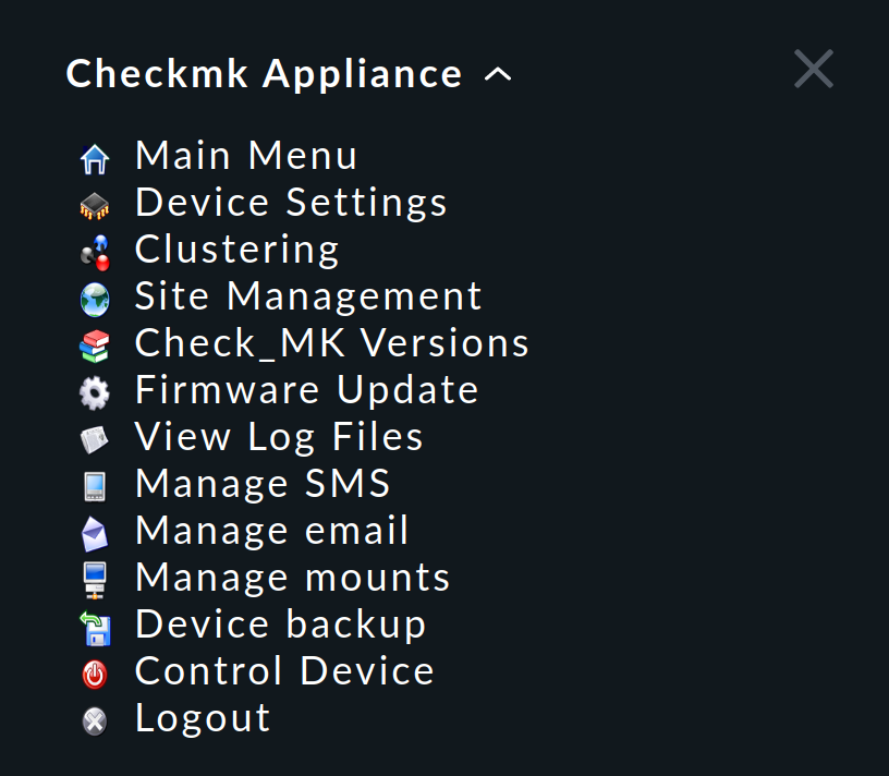 The Checkmk Appliance snap-in.