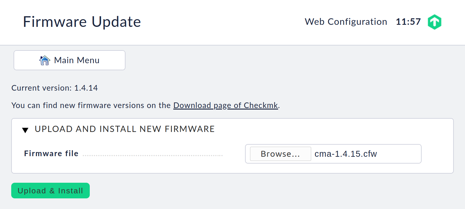 cma webconf firmware upload 2