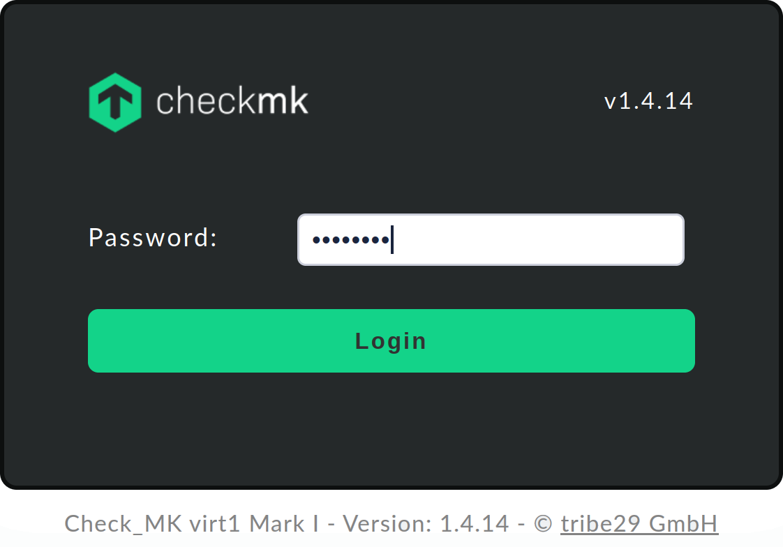 The Checkmk login window.