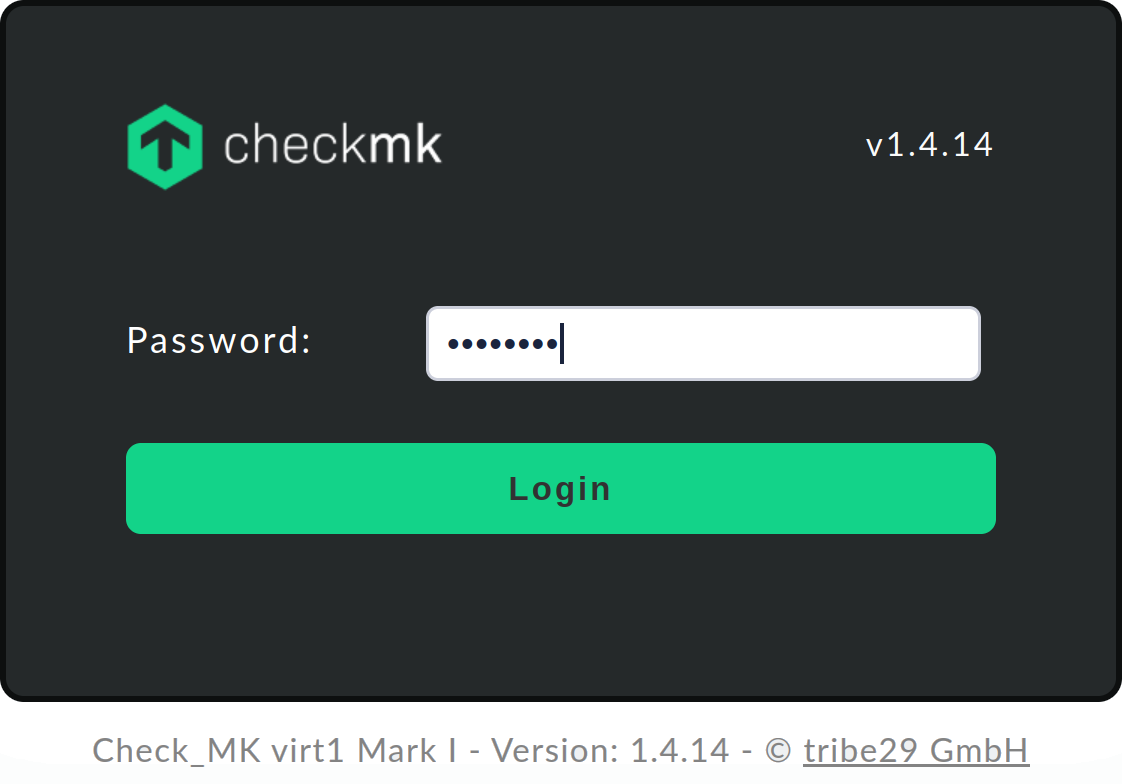 Login-Fenster von Checkmk.
