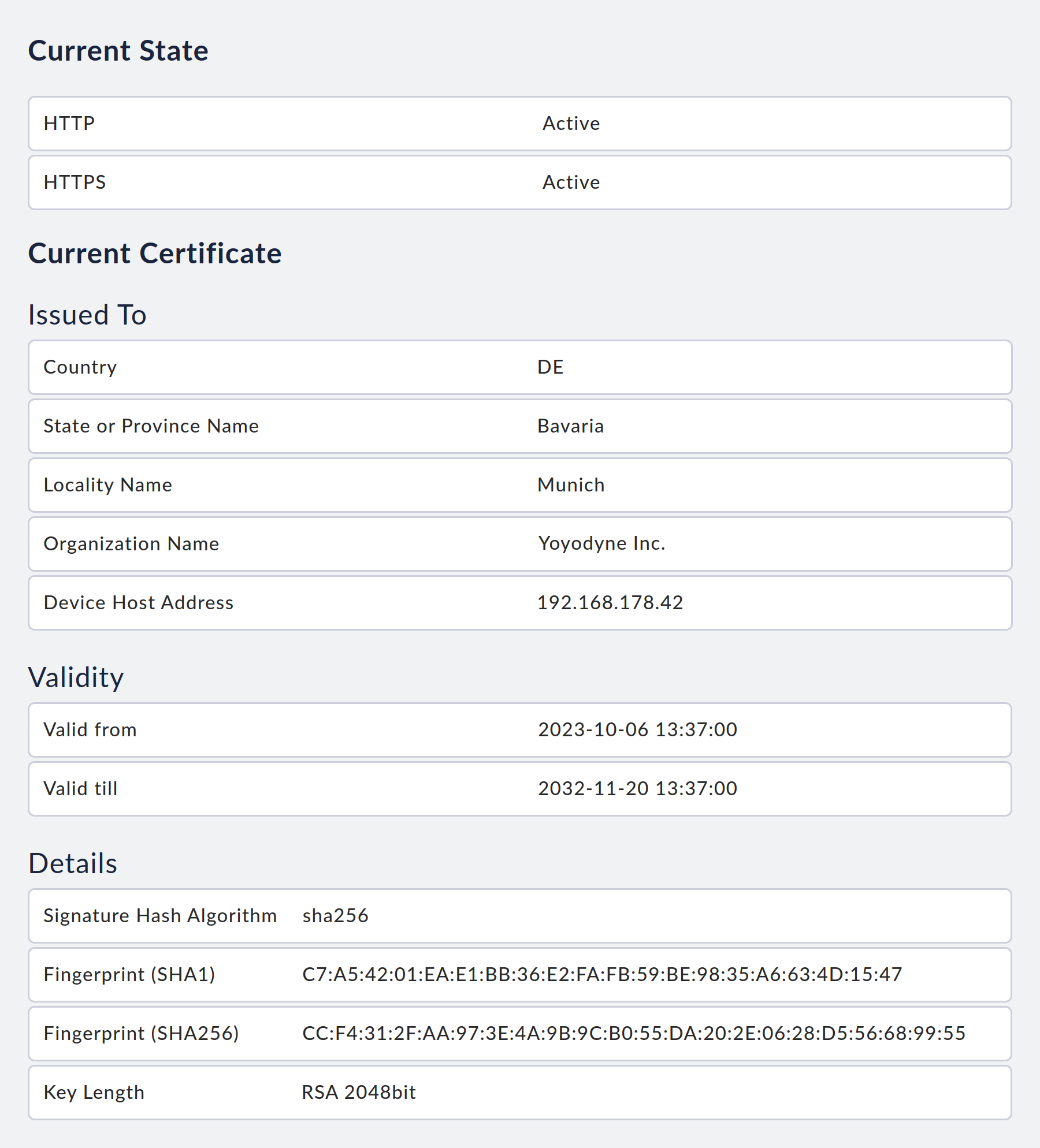 cma webconf ssl info 2