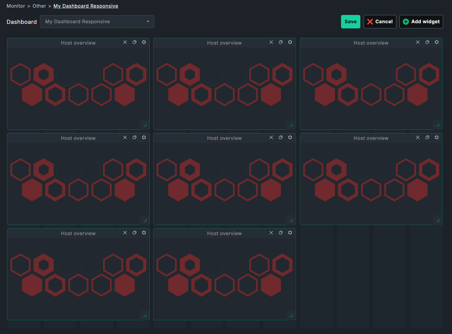 A responsive layout with automatically adjusted layout.