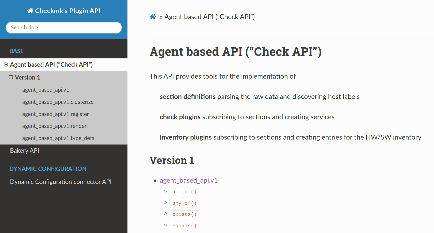 Page for getting started with the Check API documentation.