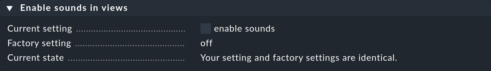 global settings enable sound