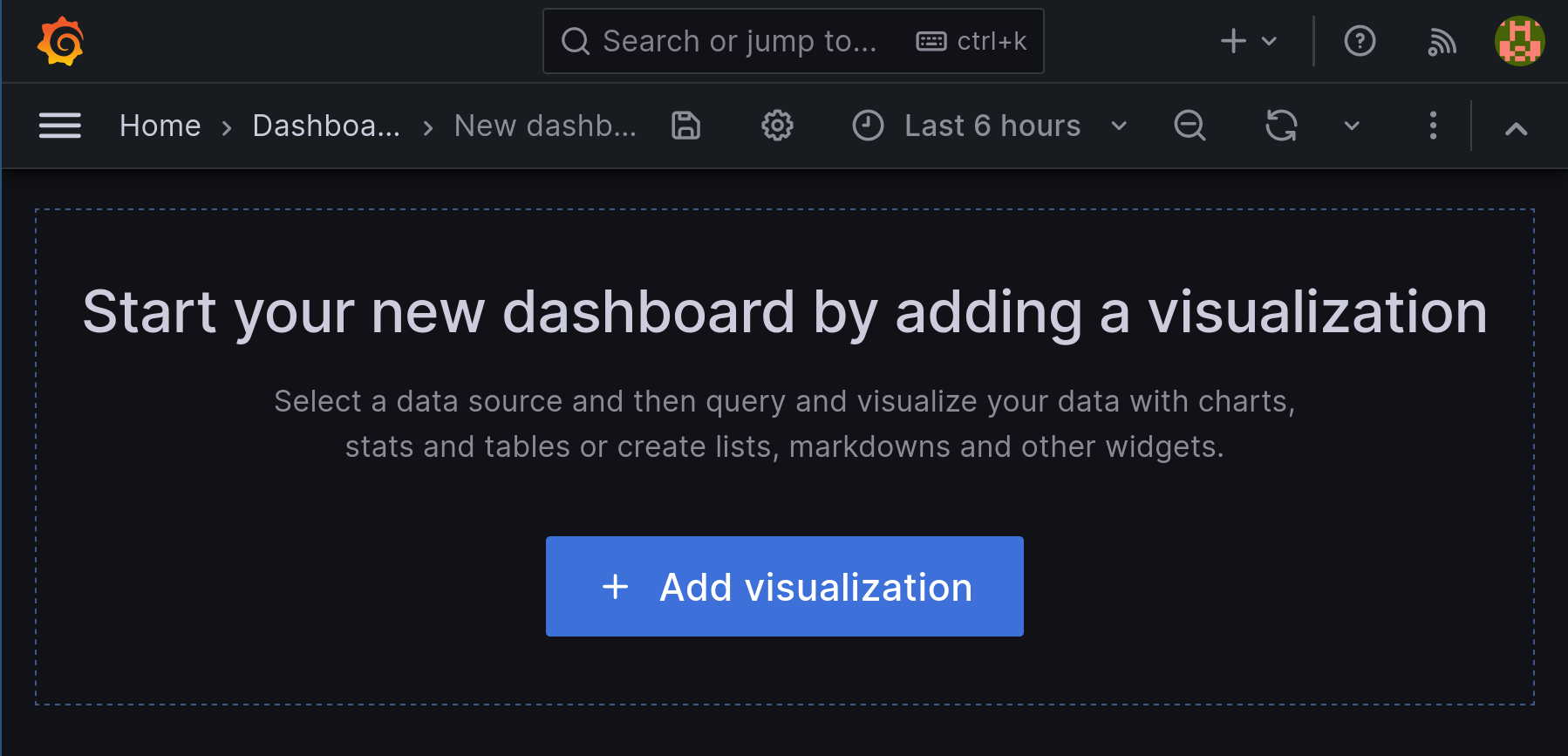 grafana dashboard addpanel