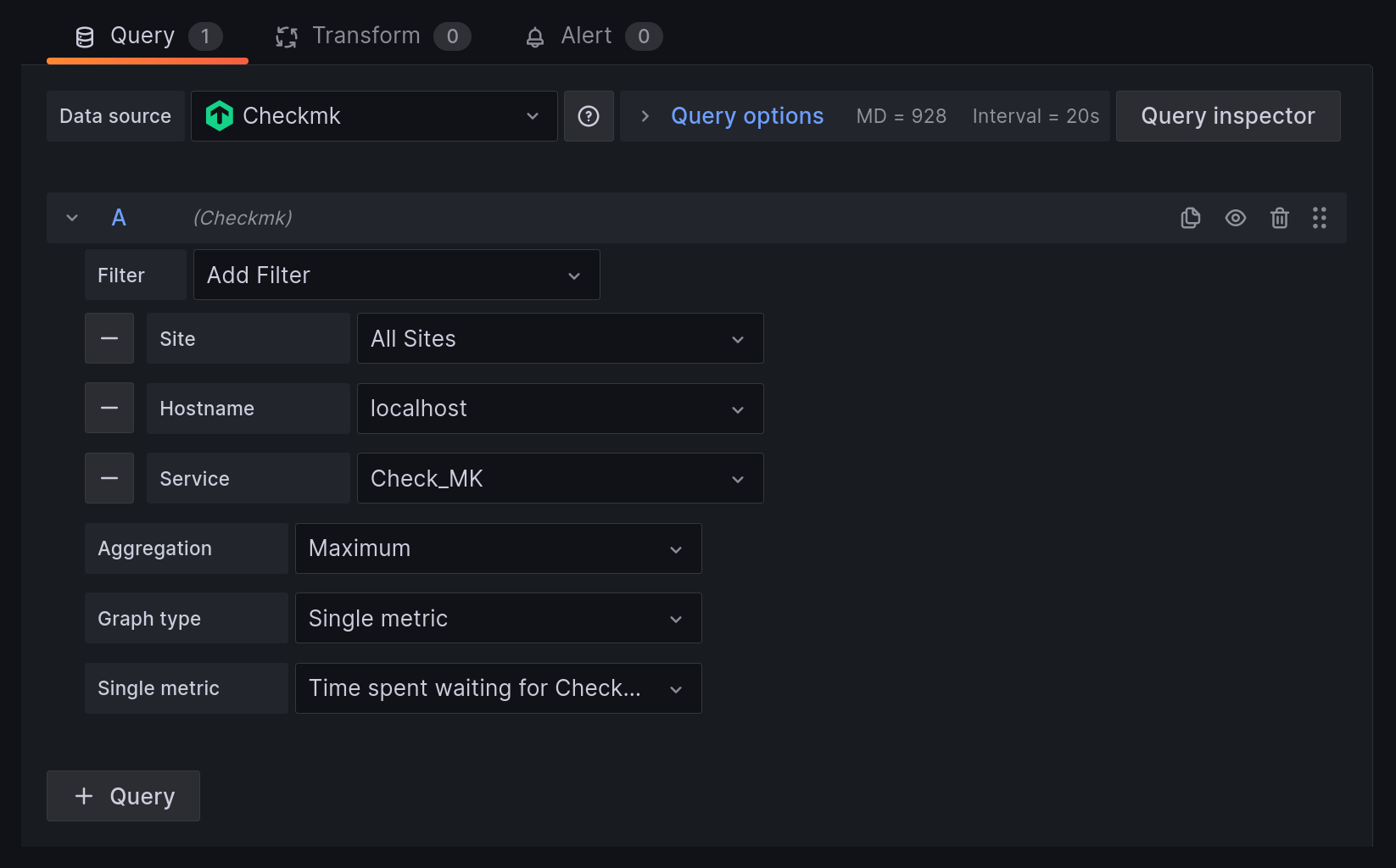 grafana dashboard single config