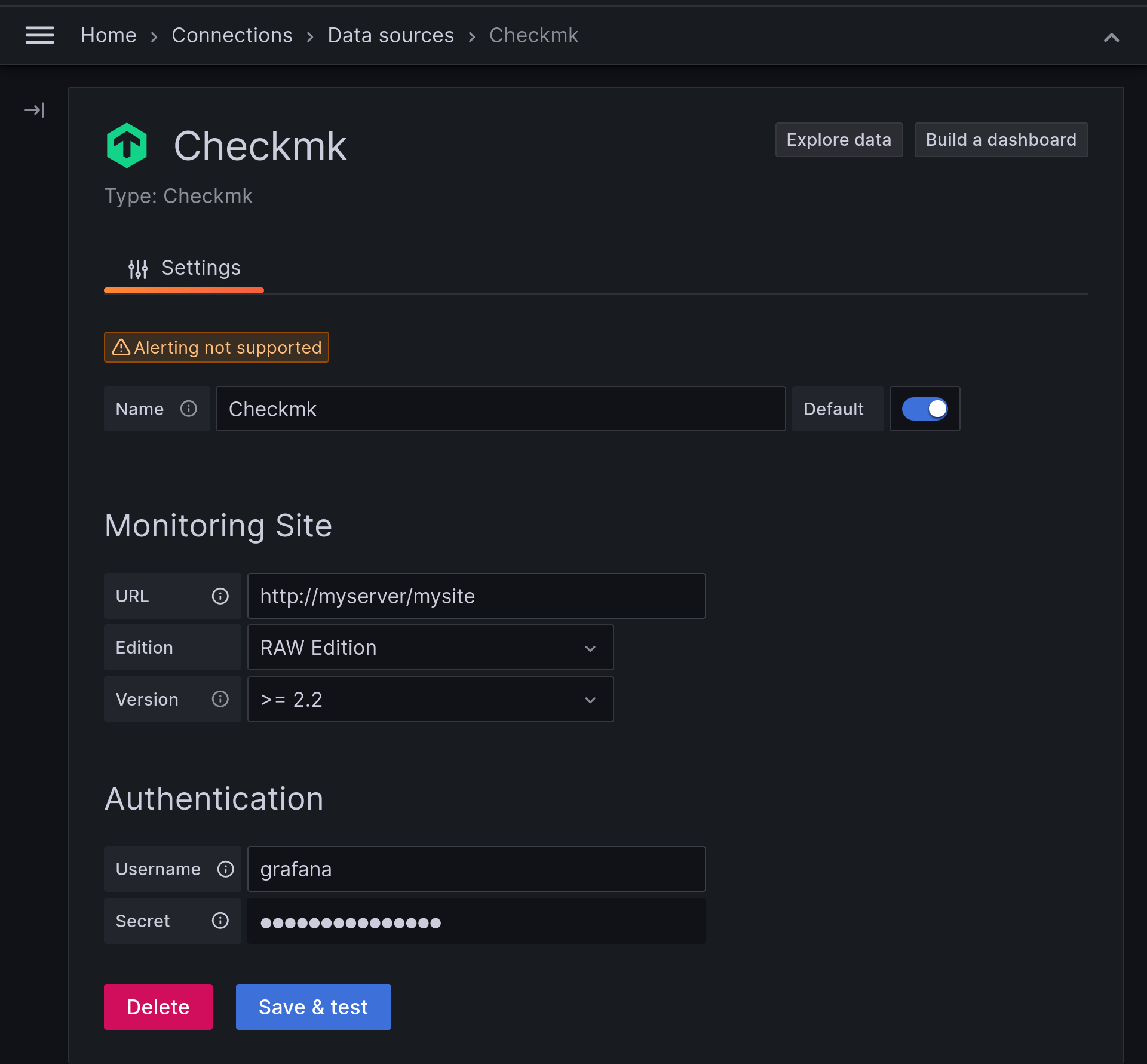 grafana plugin config