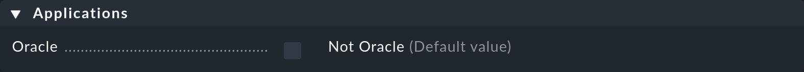 Properties of a host with a checkbox tag.