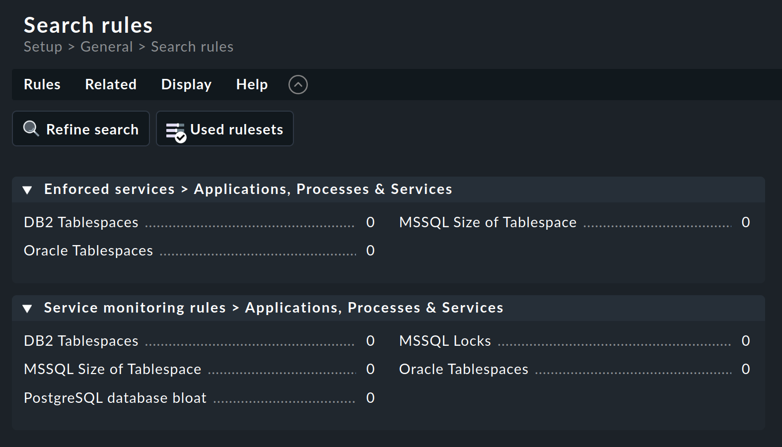 Result of the search for 'tablespace' in rules.