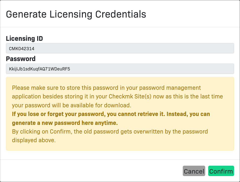 Create a password in the customer portal.