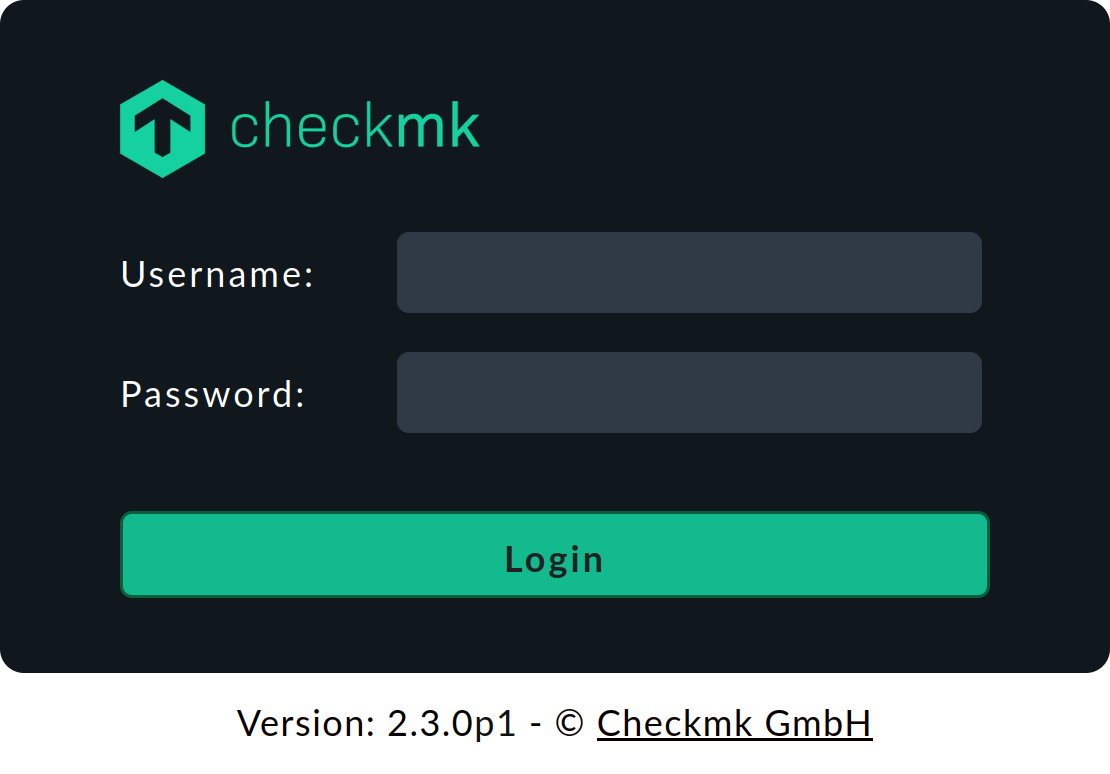 Checkmk login dialog.