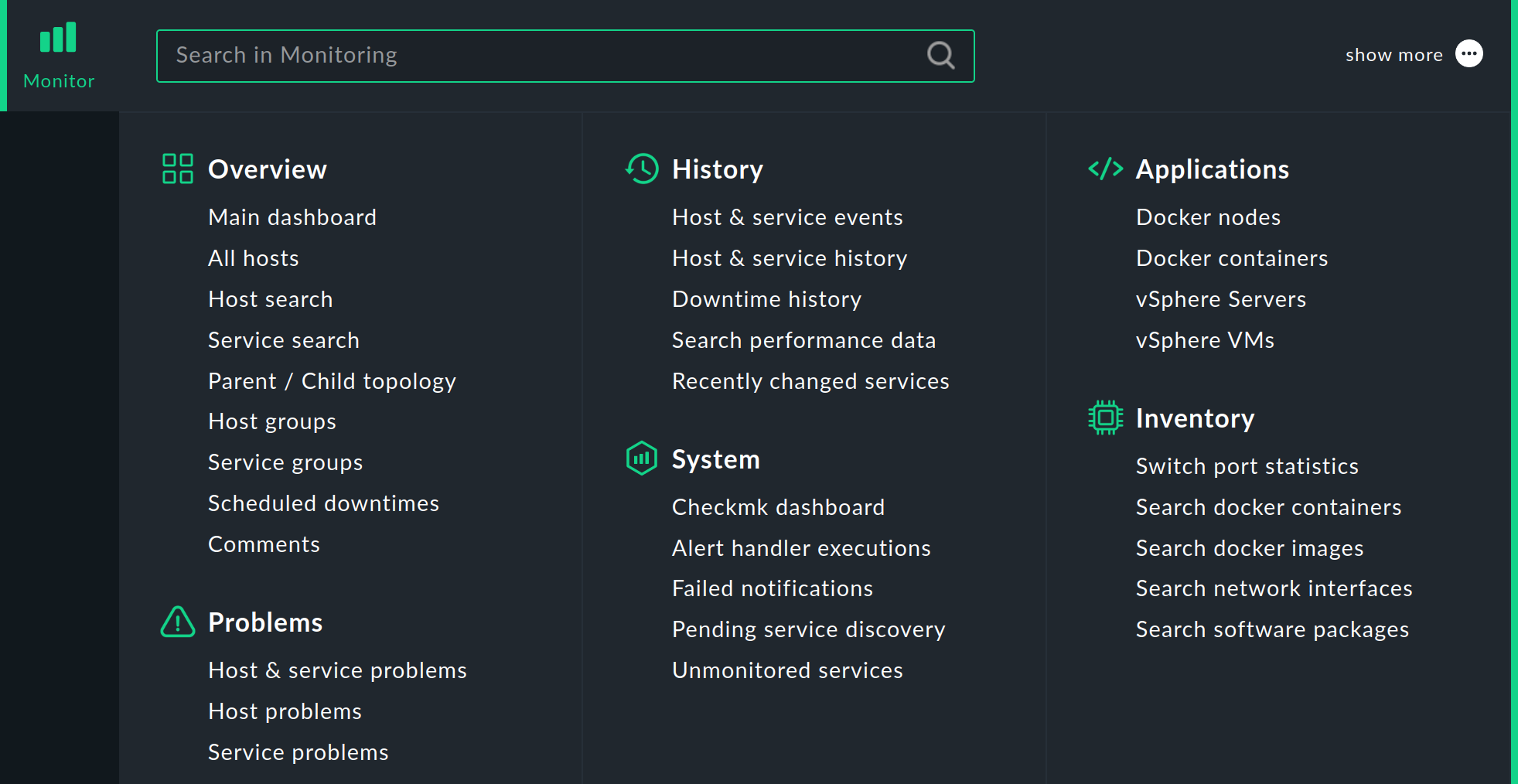 Monitor menu of <span class=