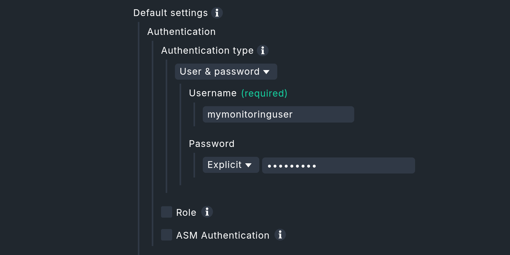 monitoring oracle authentication user