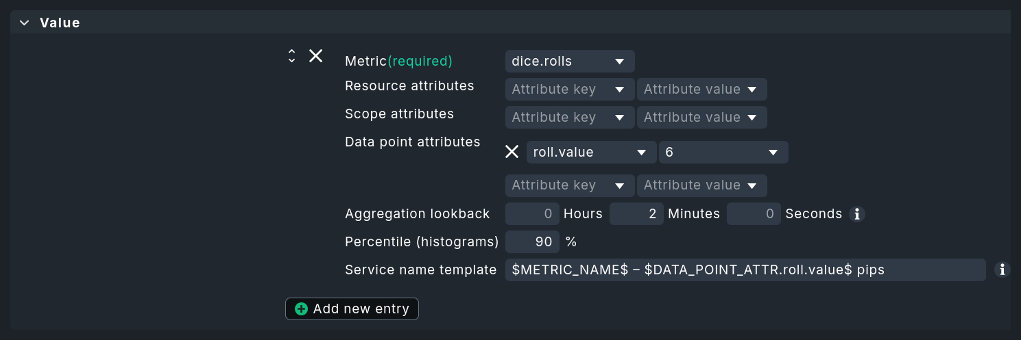 In the rules for special agents, you can edit or create new custom metrics.