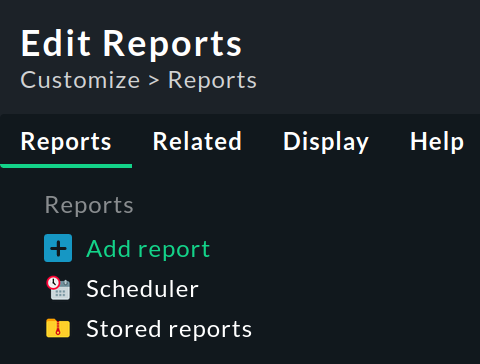 Open a new report.