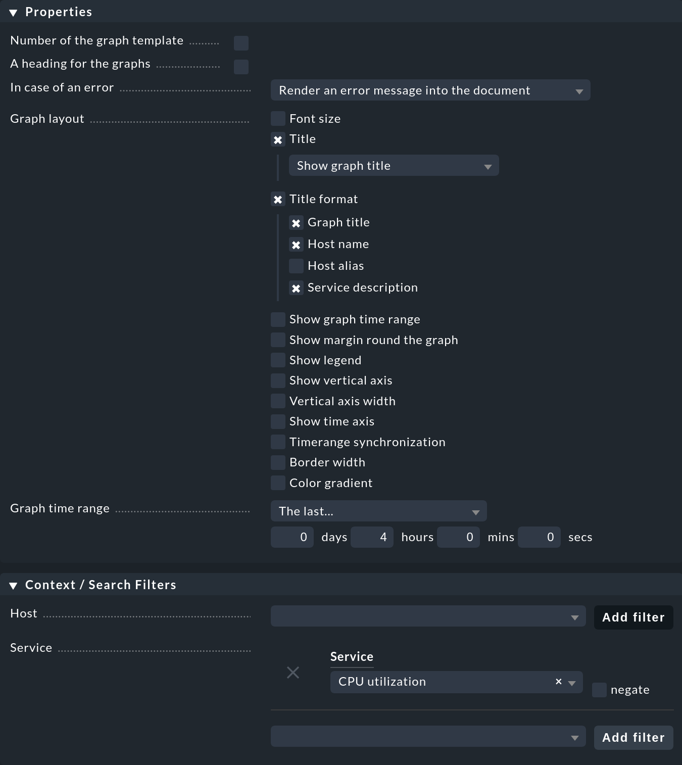 Setting various properties.