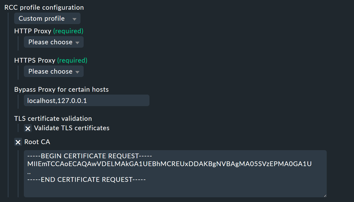 ”Stored certificate from the CA.