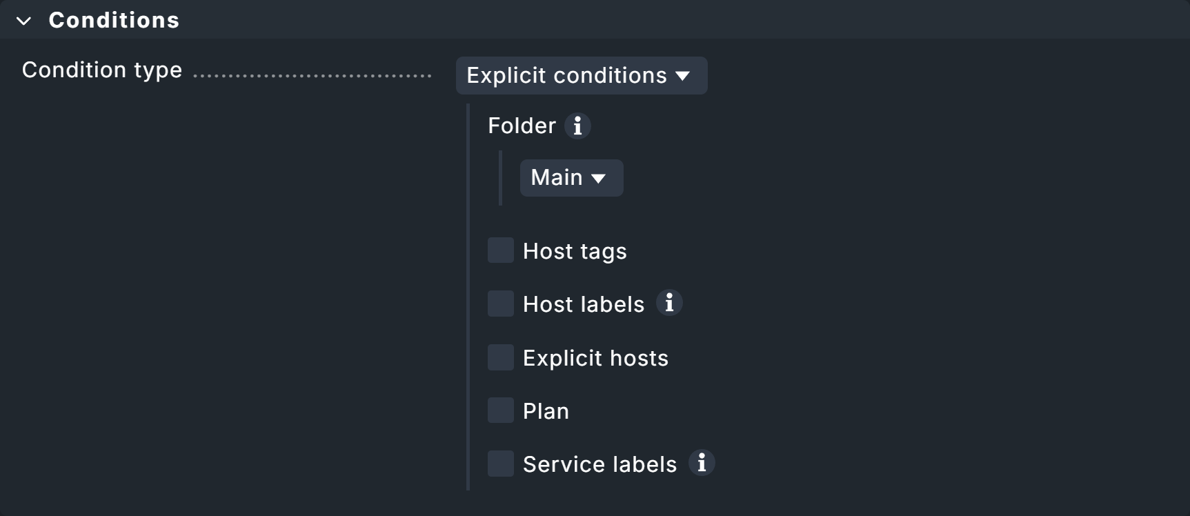 Dialog mit Filter für bestimmte Pläne.