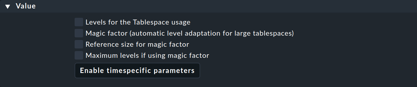 Different rule values with a setting of one value.