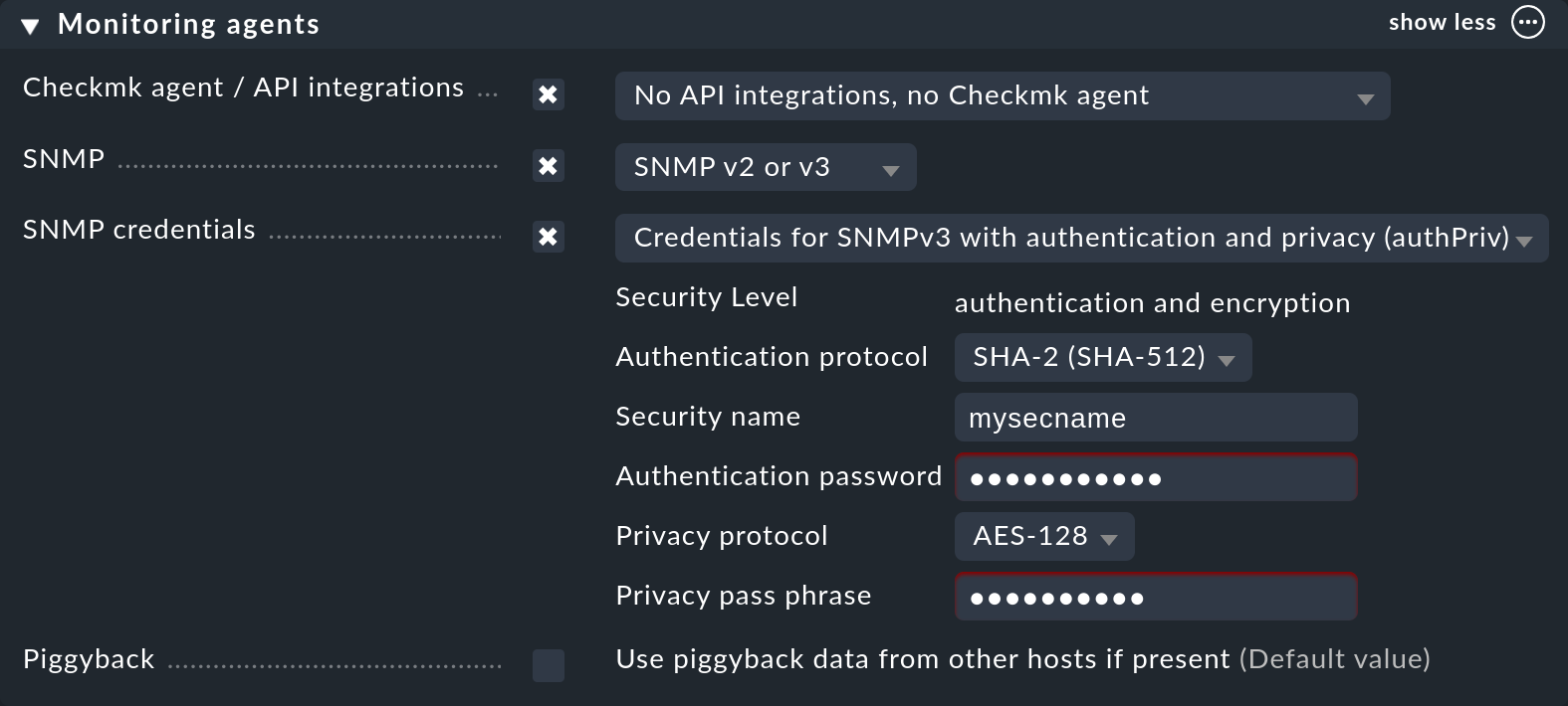 SNMP Device Details Interface, Internet Protection, Endpoint