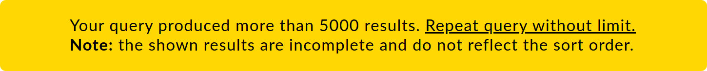 Hint before displaying a view with more than 5000 entries.