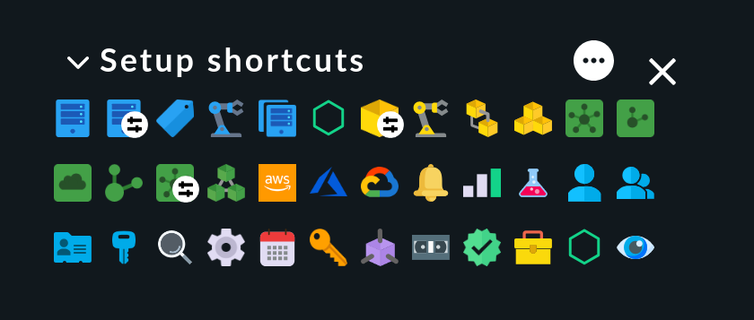Snapin Setup shortcuts.