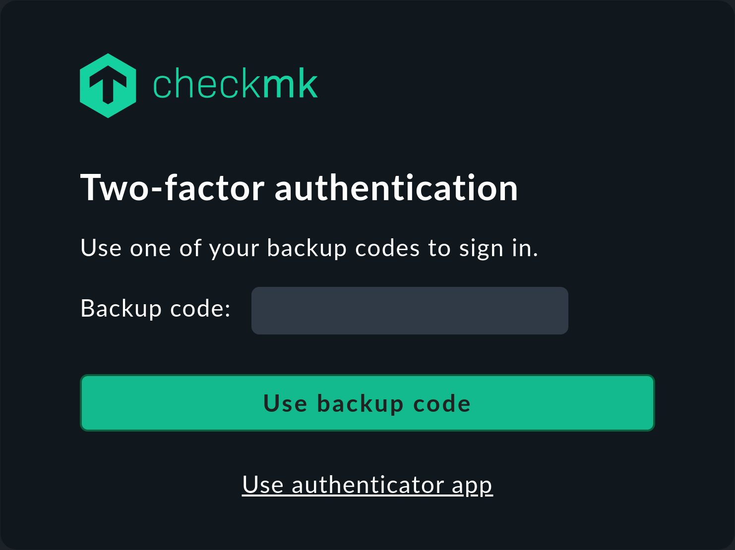 Prompt to activate authenticator.